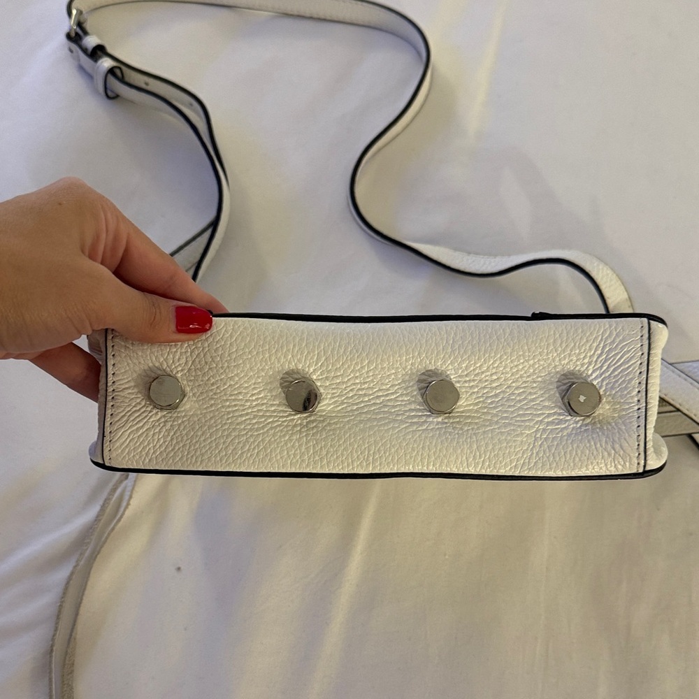 Rebecca Minkoff White Pebbled Leather Crossbody Bag - Picture 3 of 8